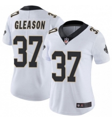 Women New Orleans Saints 37 Steve Gleason White Vapor Limited Jersey