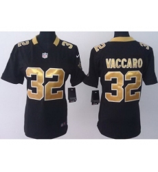 Women Nike New Orleans Saints 32 Kenny Vaccaro Black NFL Jerseys