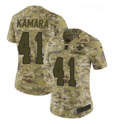 Womens Nike New Orleans Saints 41 Alvin Kamara Limited Camo 2018 Salute to Service NFL Jersey