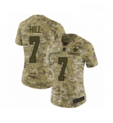 Womens Nike New Orleans Saints 7 Taysom Hill Limited Camo 2018 Salute to Service NFL Jersey