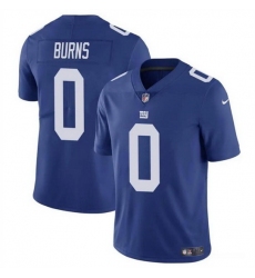 Men New York Giants 0 Brian Burns Blue Vapor Untouchable Limited Stitched Jersey