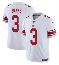 Men New York Giants 3 Deonte Banks White Vapor Untouchable Limited Stitched Jersey