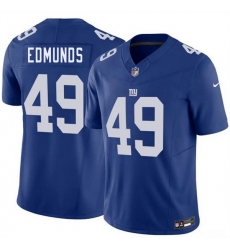 Men New York Giants 49 Tremaine Edmunds Blue 2026 F U S E Vapor Untouchable Limited Stitched Jersey Men New York Giants 49 Tremaine Edmunds Blue 2026 F U S E Vapor Untouchable Limited Stitched Jersey
