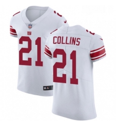 Mens Nike New York Giants 21 Landon Collins White Vapor Untouchable Elite Player NFL Jersey