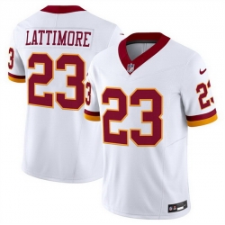 Men Washington Commanders 23 Marshon Lattimore White 2025 F U S E  Throwback Vapor Limited Stitched Football Jersey