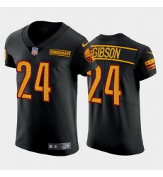 Men Washington Commanders 24 Antonio Gibson Black Elite Stitched jersey