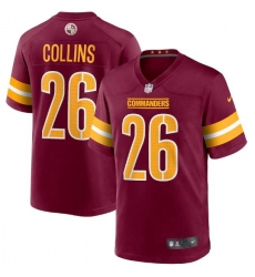 Men Washington Commanders 26 Landon Collins 2022 Burgundy Game Stitched Jersey