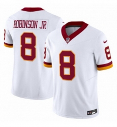 Men Washington Commanders 8 Brian Robinson Jr White 2025 FUSE Throwback Vapor Limited Football Stitched Jersey Men Washington Commanders 8 Brian Robinson Jr White 2025 FUSE Throwback Vapor Limited Football Stitched Jersey