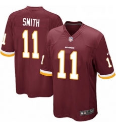 Mens Nike Washington Redskins 11 Alex Smith Game Burgundy Red Team Color NFL Jersey