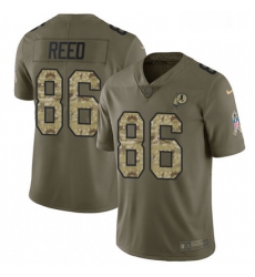 Mens Nike Washington Redskins 86 Jordan Reed Limited OliveCamo 2017 Salute to Service NFL Jersey