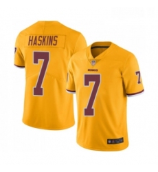 Mens Washington Redskins 7 Dwayne Haskins Limited Gold Rush Vapor Untouchable Football Jersey