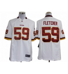 Nike NFL Washington Redskins #59 London Fletcher White Jerseys(Limited)