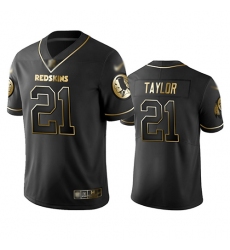 Redskins 21 Sean Taylor Black Men Stitched Football Limited Golden Edition Jersey