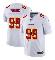 Washington Redskins 99 Chase Young White Men Nike Team Logo Dual Overlap Limited NFL Jersey