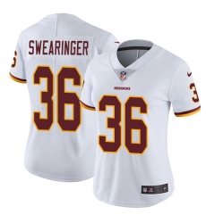 Nike Redskins #36 D J Swearinger White Womens Stitched NFL Vapor Untouchable Limited Jersey