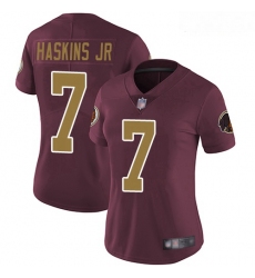 Redskins #7 Dwayne Haskins Jr Burgundy Red Alternate Women Stitched Football Vapor Untouchable Limited Jersey