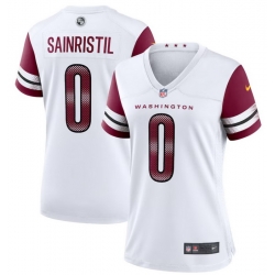 Women Nike Washington Commanders Mike Sainristil Burgundy #0 White F U S E Jersey
