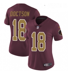 Womens Nike Washington Redskins 18 Josh Doctson Elite Burgundy RedGold Number Alternate 80TH Anniversary NFL Jersey