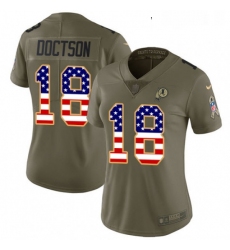 Womens Nike Washington Redskins 18 Josh Doctson Limited OliveUSA Flag 2017 Salute to Service NFL Jersey