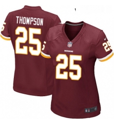 Womens Nike Washington Redskins 25 Chris Thompson Game Burgundy Red Team Color NFL Jersey