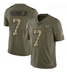 Redskins #7 Dwayne Haskins Jr Olive Camo Youth Stitched Football Limited 2017 Salute to Service Jersey