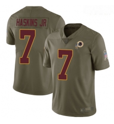 Redskins #7 Dwayne Haskins Jr Olive Youth Stitched Football Limited 2017 Salute to Service Jersey