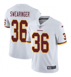 Youth Nike Redskins #36 D J Swearinger White Stitched NFL Vapor Untouchable Limited Jersey