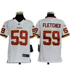 Youth Nike Washington Redskins 59# London Fletcher White Jerseys