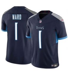 Men Tennessee Titans 1 Cameron Ward Navy 2025 Draft F U S E Vapor Limited Stitched Football Jersey Men Tennessee Titans 1 Cameron Ward Navy 2025 Draft F U S E Vapor Limited Stitched Football Jersey