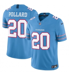 Men Tennessee Titans  20 Tony Pollard Light Blue 2026 F U S E  Vapor Limited Stitched Football Jersey
