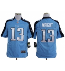 Nike Tennessee Titans 13 Kendall Wright Light Blue Game NFL Jersey