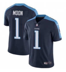 Youth Nike Tennessee Titans 1 Warren Moon Elite Navy Blue Alternate NFL Jersey