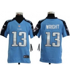 Youth Nike Tennessee Titans 13# Kendall Wright Light Blue Nike NFL Jerseys