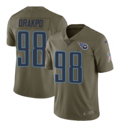 Youth Nike Titans #98 Brian Orakpo Olive Stitched NFL Limited 2017 Salute to Service Jersey