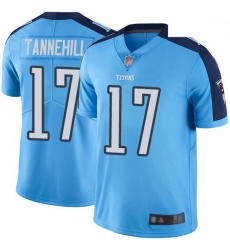 Youth Titans 17 Ryan Tannehill Light Blue Stitched Football Limited Rush Jersey