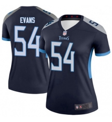 Women Tennessee Titans 54 Rashaan Evans Legend Navy Limited Jersey