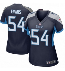 Womens Nike Tennessee Titans 54 Rashaan Evans Game Navy Blue Team Color NFL Jersey