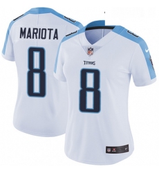 Womens Nike Tennessee Titans 8 Marcus Mariota Elite White NFL Jersey