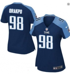 Womens Tennessee Titans #98 Brian Orakpo Navy Blue Alternate Stitched NFL Nike Game Jersey