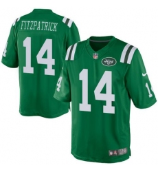 Nike Jets #14 Ryan Fitzpatrick Green Mens Stitched NFL Elite Rush Jersey