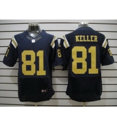 Nike New York Jets 81 Dustin Keller Blue Elite NFL Jersey