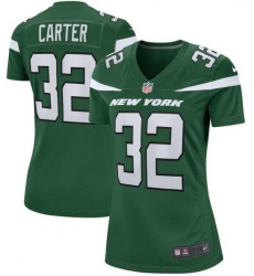 Women New York Jets Michael Carter #32 Green Vapor Limited Stitched Football Jersey