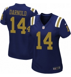 Womens Nike New York Jets 14 Sam Darnold Limited Navy Blue Alternate NFL Jersey