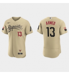 Arizona Diamondbacks 13 Nick Ahmed Men Nike 2021 City Connect Authentic MLB Jersey Gold