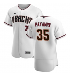 Men Arizona Diamondbacks 35 Joel Payamps Men Nike White Crimson Flex Base Home Team MLB Jersey