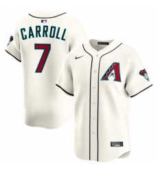 Men Arizona Diamondbacks Nike Home Limited Jersey Cream Carroll Corbin 7 Men Arizona Diamondbacks Nike Home Limited Jersey Cream Carroll Corbin 7