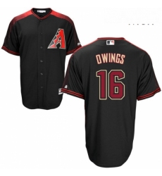 Mens Majestic Arizona Diamondbacks 16 Chris Owings Authentic Black Alternate Home Cool Base MLB Jersey