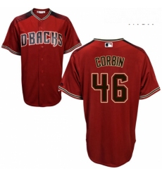 Mens Majestic Arizona Diamondbacks 46 Patrick Corbin Authentic Red Alternate Cool Base MLB Jersey