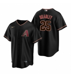 Mens Nike Arizona Diamondbacks 25 Archie Bradley Black Alternate Stitched Baseball Jerse