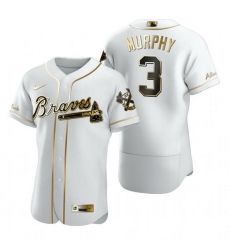 Atlanta Braves 3 Dale Murphy White Nike Mens Authentic Golden Edition MLB Jersey